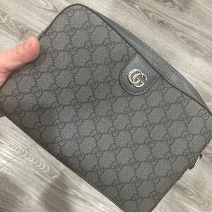Gucci Black Monogram Toiletry Bag